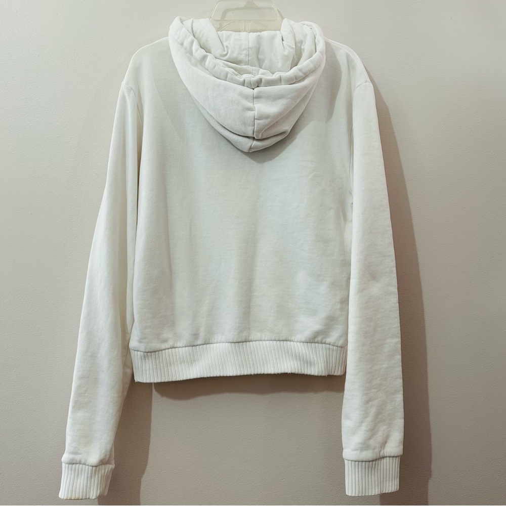Lansdowne VTG ☘️ Ireland Youth White Hooded Sweatshirt Size 12 Kangaroo Pocket - Picture 3 of 9
